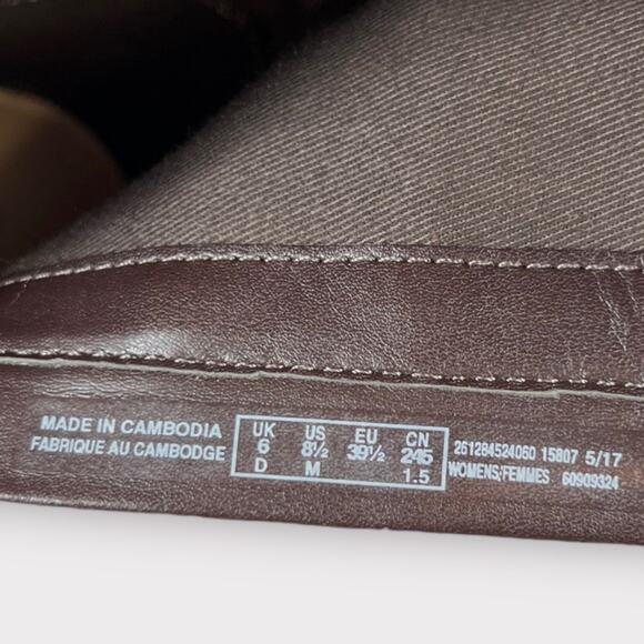 Clarks Orinoco Art Brown Leather Strap Mid Calf Boots Size 8.5 - Picture 8 of 8